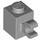 LEGO Medium Stone Gray Kostka 1 x 1 s Horizontální klip (60476 / 65459)