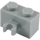 LEGO Medium Stone Gray Kostka 1 x 2 s Vertikální Klip (Otevřít klip &#039;O&#039;) (42925 / 95820)