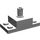 LEGO Medium Stone Gray Kostka 2 x 2 s Vertikální Kolík a 1 x 2 Postranní Plates (30592 / 42194)