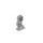 LEGO Medium Stone Gray Velký Noha s Kolík - Levá (70946)
