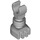 LEGO Medium Stone Gray Minifig Kostra Noha (6266 / 31733)