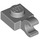 LEGO Medium Stone Gray Deska 1 x 1 s Horizontální klip (Tlustý otevřený &#039;O&#039; klip) (52738 / 61252)