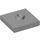 LEGO Medium Stone Gray Deska 2 x 2 s drážkou a 1 Centrum Stud (23893 / 87580)