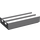 LEGO Medium Stone Gray Dlaždice 1 x 2 Mřížka (se spodní drážkou) (2412 / 30244)