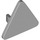 LEGO Medium Stone Gray Trojúhelníkový Sign s Open O Clip (65676)