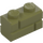 LEGO Olivově zelená Kostka 1 x 2 s Embossed Bricks (98283)