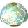 LEGO Olive Green Hemisphere 11 x 11 s Study na Horní s Planet Endor (98107 / 99932)