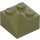 LEGO Olivově zelená Sklon 2 x 2 (45°) s Dvojité Concave (Hrubý povrch) (3046 / 4723)