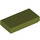 LEGO Olive Green Tile 1 x 2 s Groove (3069 / 30070)
