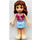 LEGO Olivia s Magenta Horní Minifigurka