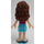 LEGO Olivia s Středně azurová Sukně a Chevron Striped Horní Minifigurka