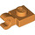 LEGO Orange Deska 1 x 1 s Horizontální klip (Tlustý otevřený &#039;O&#039; klip) (52738 / 61252)