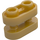 LEGO Pearl Gold Kostka 1 x 2 Zaoblený s open Centrum (77808)