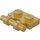 LEGO Pearl Gold Deska 1 x 2 s Rukojeť (Open Ends) (2540)