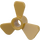 LEGO Pearl Gold Vrtule s 3 Čepele a Kolík otvorem (65768)