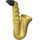 LEGO Pearl Gold Saxophone s Black Reed (13808 / 14289)