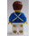 LEGO Piráti Chess Bluecoat Voják s Sweat Drops a Reddish Hnědá Vlasy Minifigurka