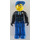 LEGO Policie - Modrá Nohy, Černá Bunda, Modrá Víčko, Sluneční brýle Minifigurka