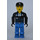 LEGO Policista s Černá Víčko s stříbrný Hvězda Minifigurka