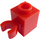 LEGO Red Kostka 1 x 1 s Vertikální Klip (Otevřený klip „O“, dutý kolík) (60475 / 65460)