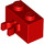 LEGO Red Kostka 1 x 2 s Vertikální Klip (mezera v klipu) (30237)