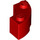 LEGO Red Kostka 2 x 2 Kulatá Roh se zářezem a normální spodní stranou (3063 / 45417)