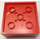 LEGO Red Kontejner Box 4 x 4 x 2 s Hollowed-Out Semi-Kruh (4461)