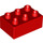 LEGO Red Duplo Kostka 2 x 3 (87084)