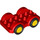 LEGO Red Duplo Auto s Black Kola a Yellow Hubcaps (11970 / 35026)