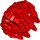 LEGO Red Hard Plastický Giant Kolo s Kolík dírami a Spokes (64712)