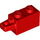 LEGO Red Závěs Kostka 1 x 2 Zamykání s Single Finger na Konec Horizontální (30541 / 53028)