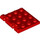 LEGO Red Závěs Deska 4 x 4 Zamykání (44570 / 50337)