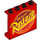 LEGO Red Panel 1 x 4 x 3 s &#039;Rust-eze&#039; s bočními podpěrami, dutými čepy (32904 / 60581)