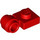 LEGO Red Deska 1 x 1 s klipem (Tlustý prsten) (4081 / 41632)