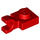 LEGO Red Deska 1 x 1 s Horizontální klip (Klip s plochou přední stranou) (6019)