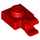 LEGO Red Deska 1 x 1 s Horizontální klip (Tlustý otevřený &#039;O&#039; klip) (52738 / 61252)
