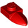 LEGO Red Deska 1 x 1 s Zub (35162 / 49668)