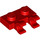 LEGO Red Deska 1 x 2 s Horizontální Clips (Otevřít klipy &#039;O&#039;) (49563 / 60470)
