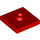 LEGO Red Deska 2 x 2 s drážkou a 1 Centrum Stud (23893 / 87580)