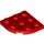 LEGO Red Deska 3 x 3 Kulatá Roh (30357)