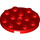 LEGO Red Deska 4 x 4 Kulatá s otvorem a Snapstud (60474)