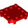 LEGO Red Deska 4 x 4 x 0.7 s Zaoblené rohy a Empty Middle (66792)