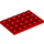 LEGO Red Deska 4 x 6 (3032)