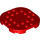 LEGO Red Deska 6 x 6 x 0.7 Kulatá Semicircle (66789)