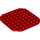 LEGO Red Deska 8 x 8 Kulatá s Zaoblené rohy (65140)