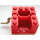 LEGO Red String Reel Winch 4 x 4 x 2 s Red Drum a Metal Rukojeť