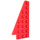 LEGO Red Klín Deska 4 x 8 Křídlo Levá se spodním zářezem (3933)