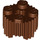 LEGO Reddish Brown Kostka 2 x 2 Kulatá s Mřížka (92947)