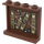 LEGO Reddish Brown Panel 1 x 4 x 3 with Books and Arrow Model Left Side Sticker s bočními podpěrami, dutými čepy (60581)