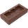 LEGO Reddish Brown Deska 1 x 2 s 1 Stud (s drážkou a držákem spodního čepu) (15573)